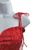 Rest by Jane Cherry Red Sweetheart Halter Top Tie Up Straps Y2K Vibes Small