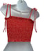 Rest by Jane Cherry Red Sweetheart Halter Top Tie Up Straps Y2K Vibes Small