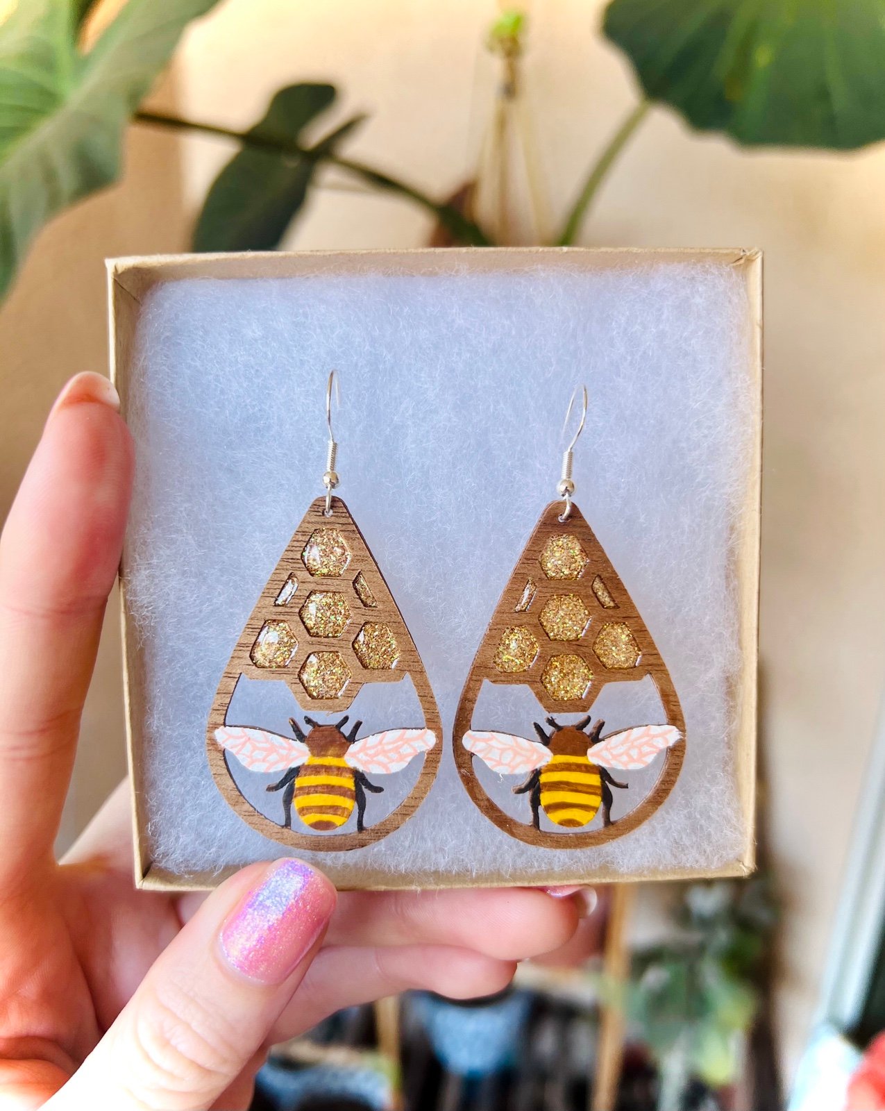 Handmade Bee Earrings