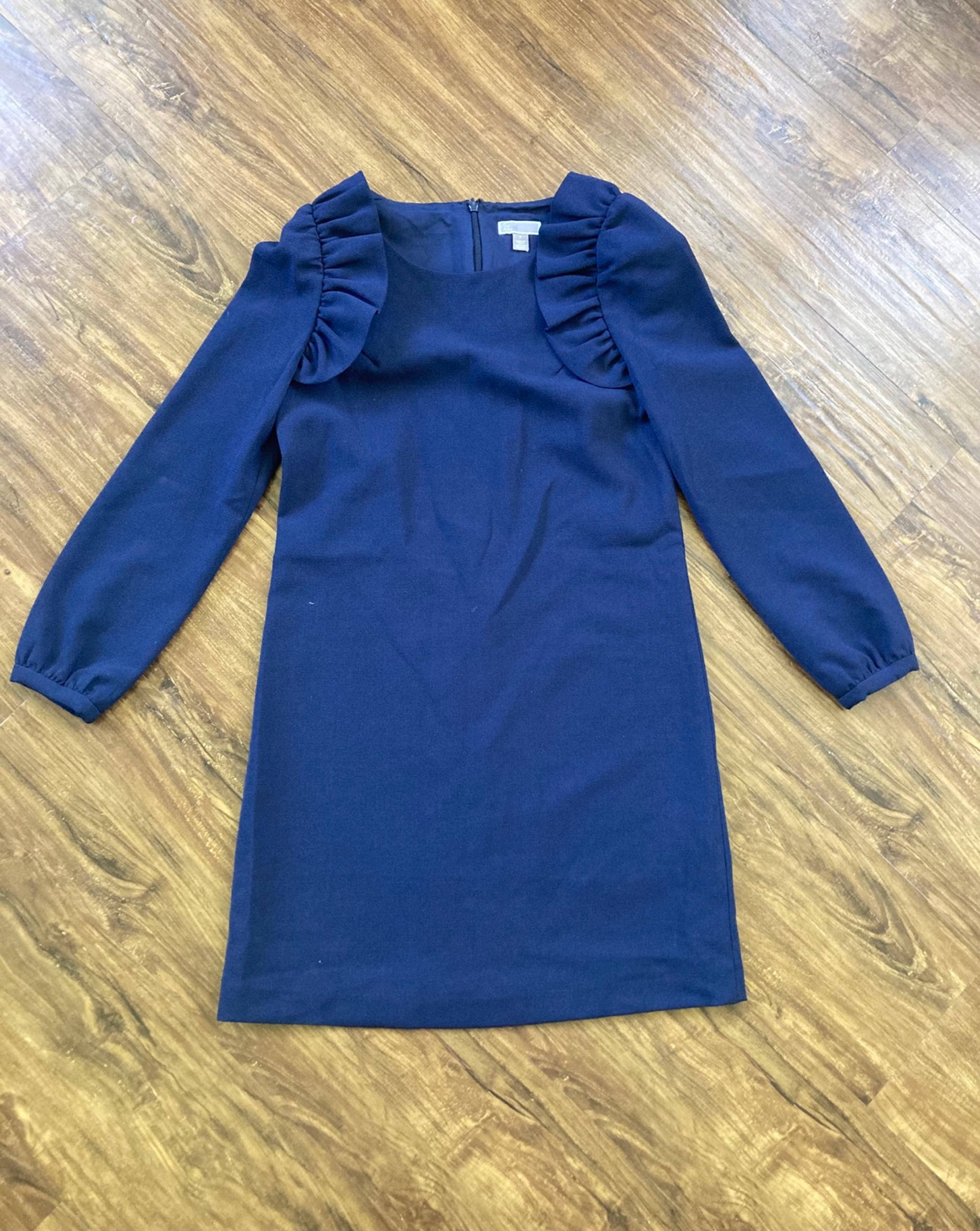 Navy Blue Long Sleeve Dress