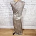Connected apparel metallic drape neck maxi dress Sz 12 formal gown sleeveless