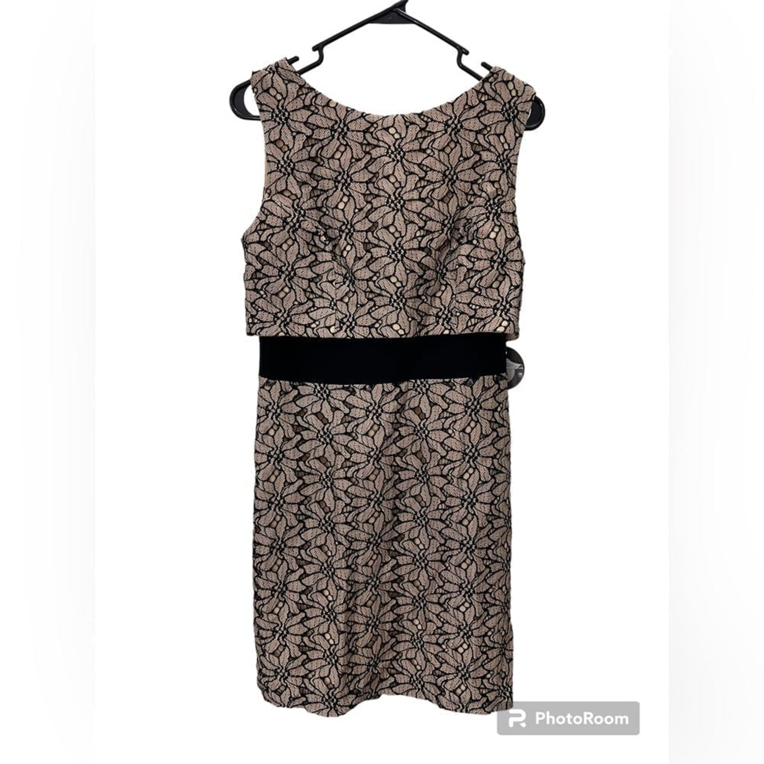 NWT Eva Franco Anthropologie Women's Lace Floral Midi Sheath Dress Sz 6