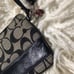 Y2K Vintage Coach Logo Print Cavas Wristlet