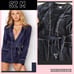 Vs Satin Tie Waist Jacket Classic Navy M