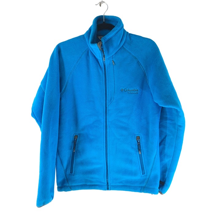 Columbia Mens Interchange Fleece Jacket Full Zip Pockets Blue S