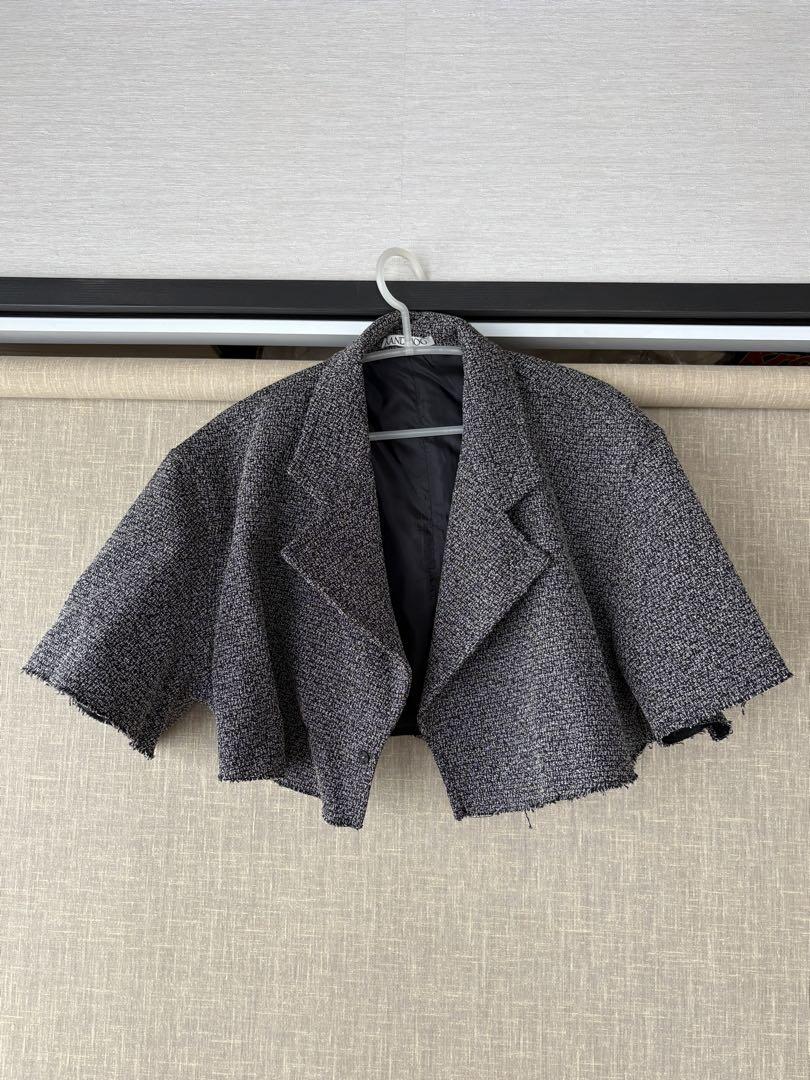 ジャケット・アウター RANDEBOO cape tweed jacket (ivory) RANDEBOO cape tweed jacket