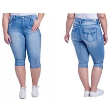 Seven7 Jeans High Rise Breezy Crop Plus Size 14