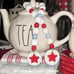 Set Of TWO Patriotic Farmhouse Beads