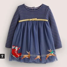 Mini Boden Tulle Party Dress College Navy Christmas 18/24