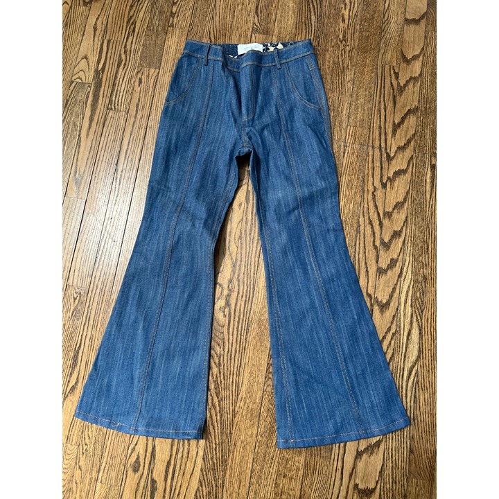 Derek Lam 10 Crosby Flare Leg Bell Bottom High Rise Jeans Blue Size 4
