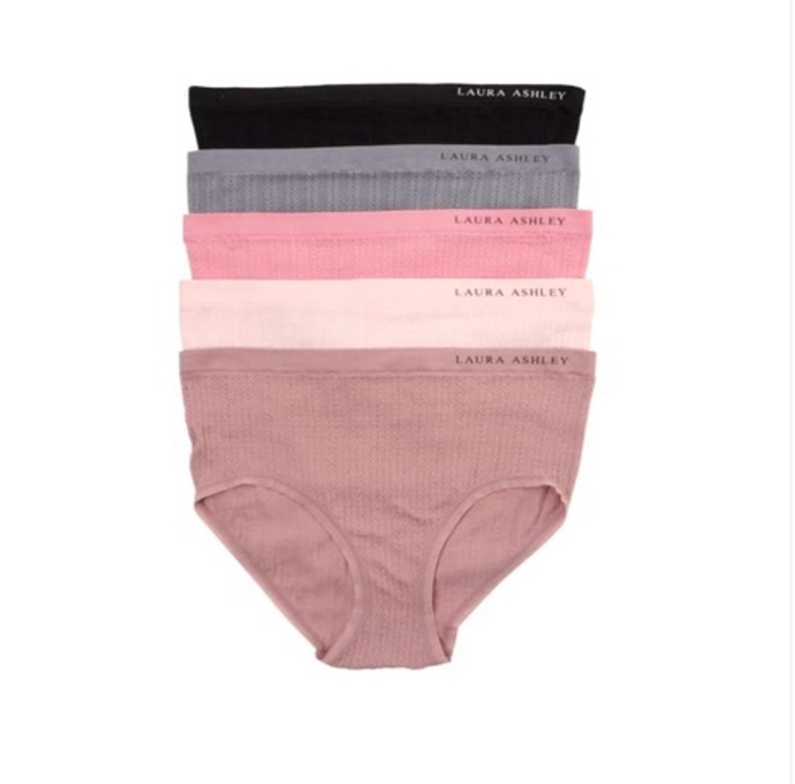 NWT Five Pair Women's Large Laura Ashley Cable Knit Brief Panties