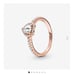 Brand New Pandora Clear Sparkling Elevated Heart Ring With Box