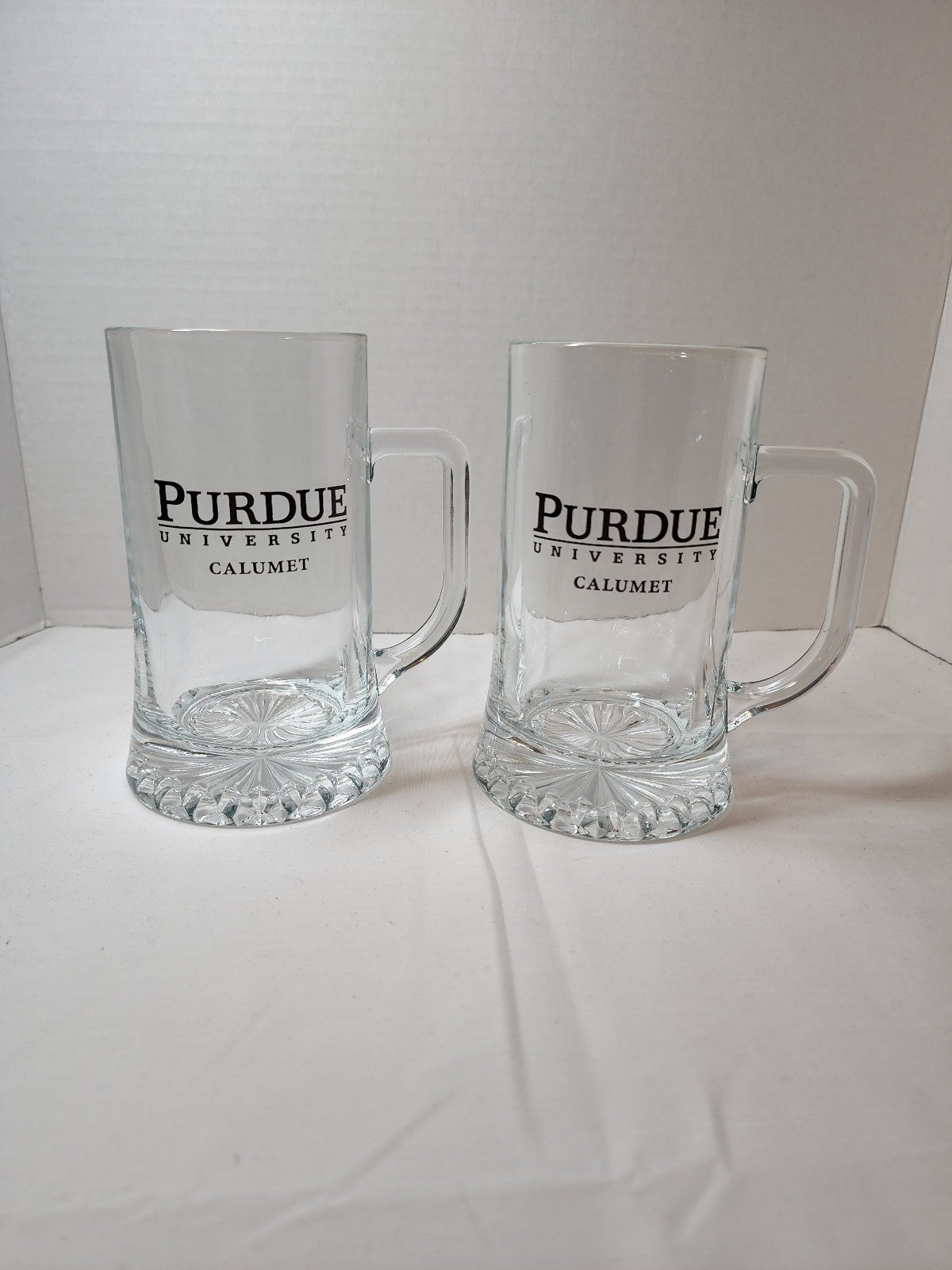 Purdue University 16 oz Beer Mug Glass Stein Set of 2