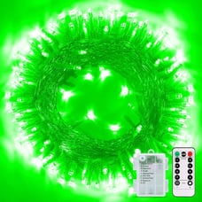 Green, 33ft 100 LED Battery Operated Christmas String Lights, Christmas Decor