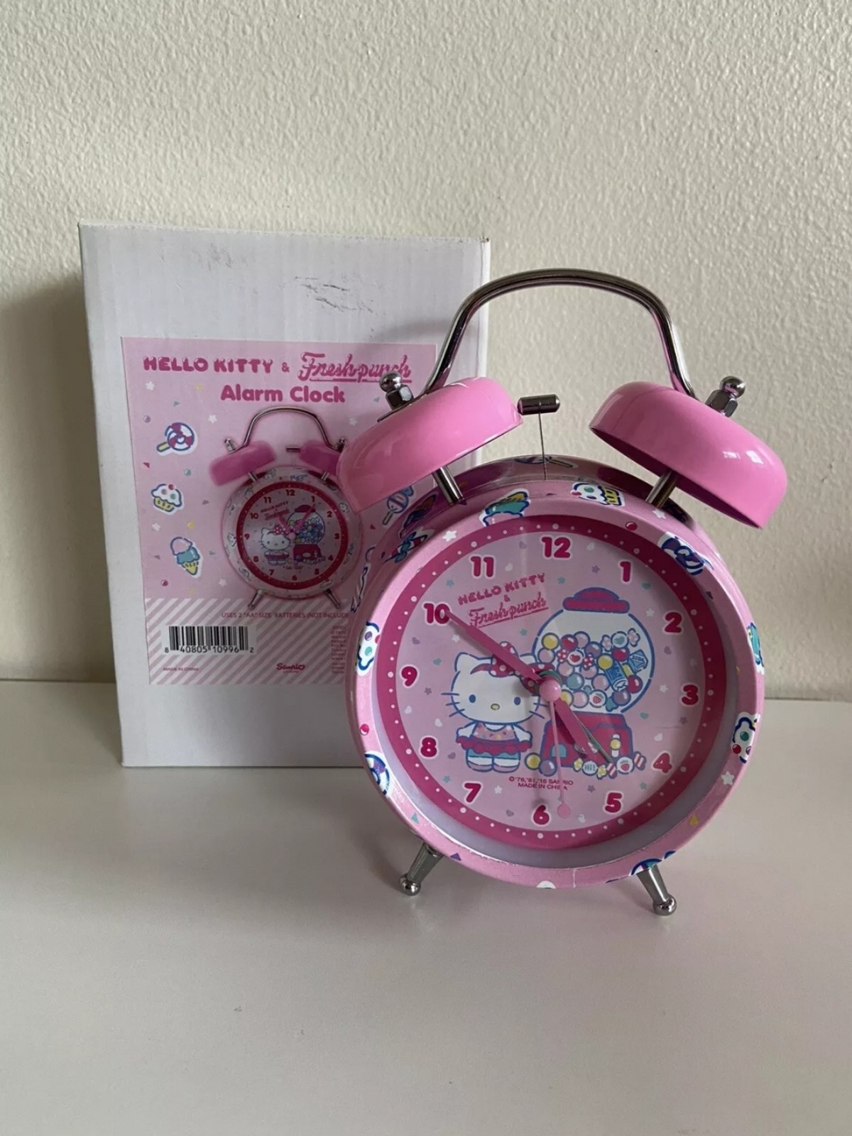 New 2016 Sanrio Hello Kitty x Freshpunch Pink Analog Alarm Clock Candy Theme