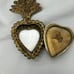 1880’s Antique French Mother of Pearl & Paste Heart Religious Ex-Voto Pendant