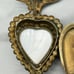 1880’s Antique French Mother of Pearl & Paste Heart Religious Ex-Voto Pendant