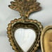 1880’s Antique French Mother of Pearl & Paste Heart Religious Ex-Voto Pendant