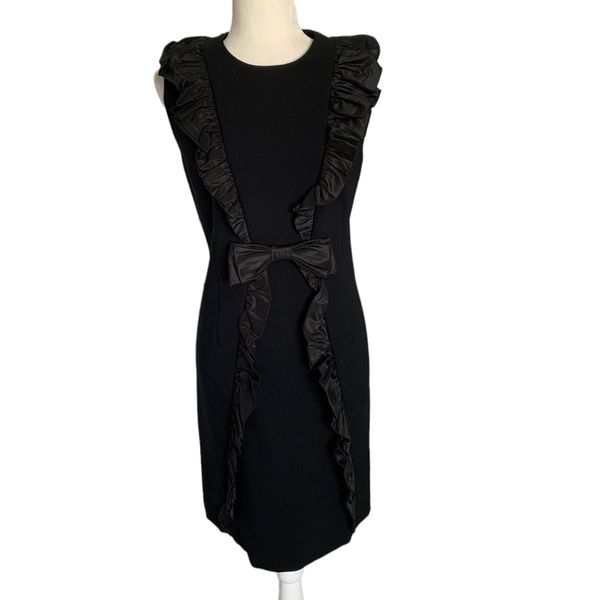 teri jon black and white dress