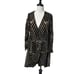 Flynn Skye Velvet Brocade Sheer Shawl Duster Cardigan Geometric Velvet Top Mediu