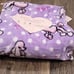 Betsey Johnson Polka-Dot Poodle Throw Blanket- Purple