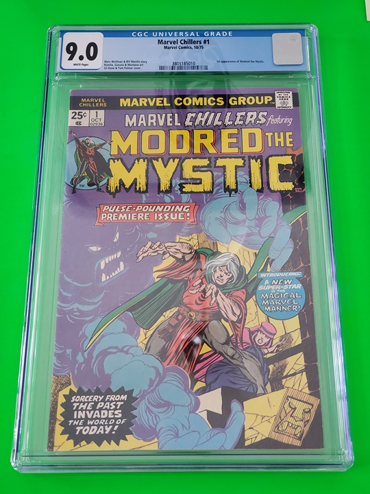 Marvel Chillers #1 CGC 9.0 1st App Modred the Mystic 1975 Horror Comics