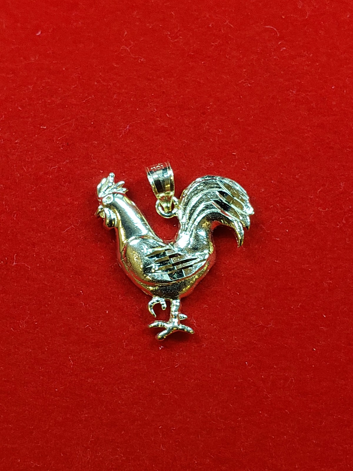 10kt Gold Rooster Pendant