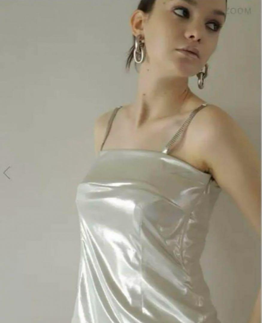 半額ストア Melt the Lady Mirror Ball Camisole Silver Camisoles トップス