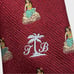 Tommy Bahama Burgundy Embroidered Hula Girl Hand Sewn Silk Tie