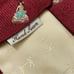 Tommy Bahama Burgundy Embroidered Hula Girl Hand Sewn Silk Tie