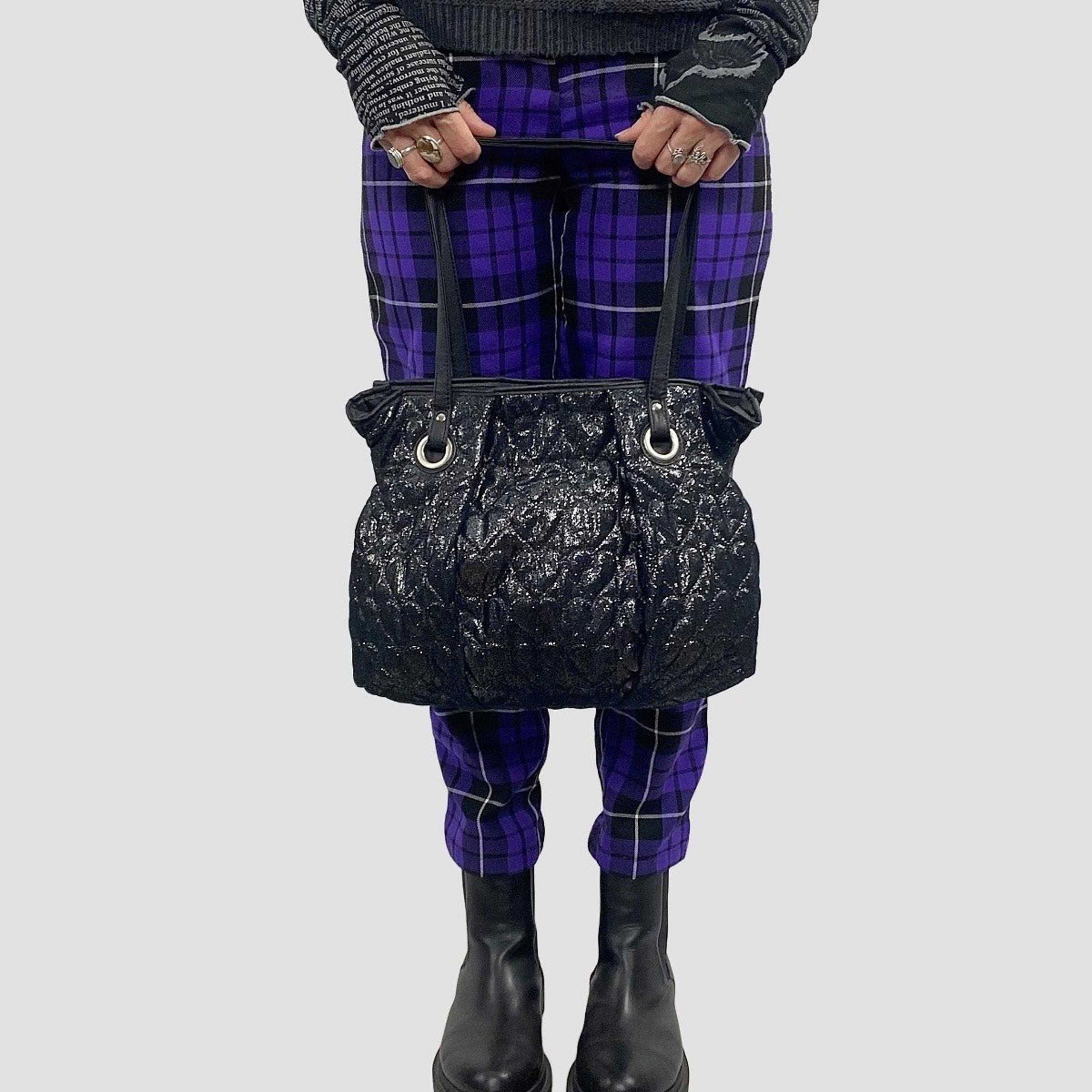 Candie's Y2K Black Glitter Heart Hobo Shoulder Bag Purse