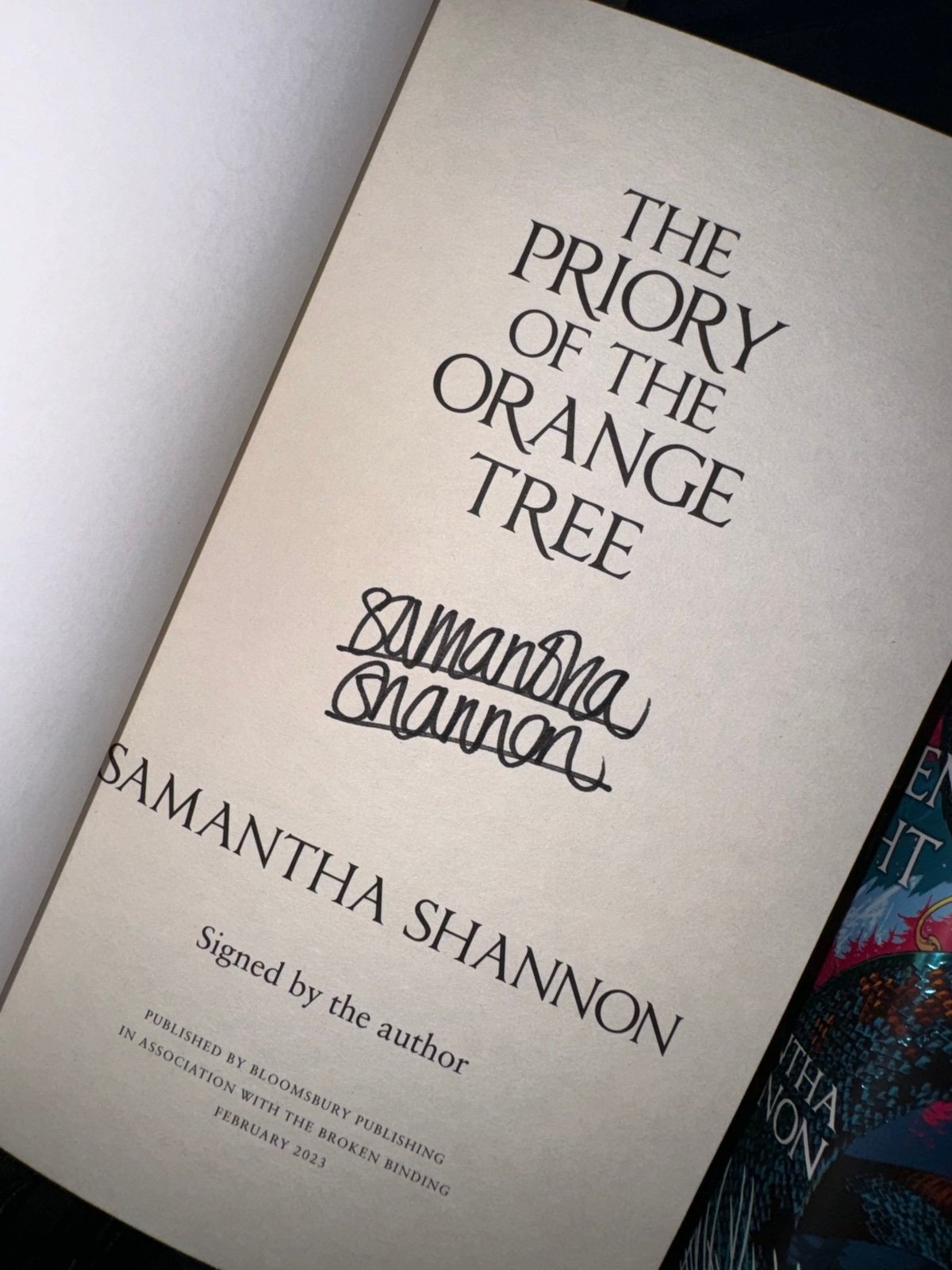 Broken Binding Roots of Chaos Set Signed by Samantha Shannon