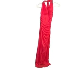 Vintage Betsy & Adam by Linda Bernell Halter Maxi Dress Pink