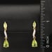 Sterling Silver Peridot and White Sapphire Drop Earrings
