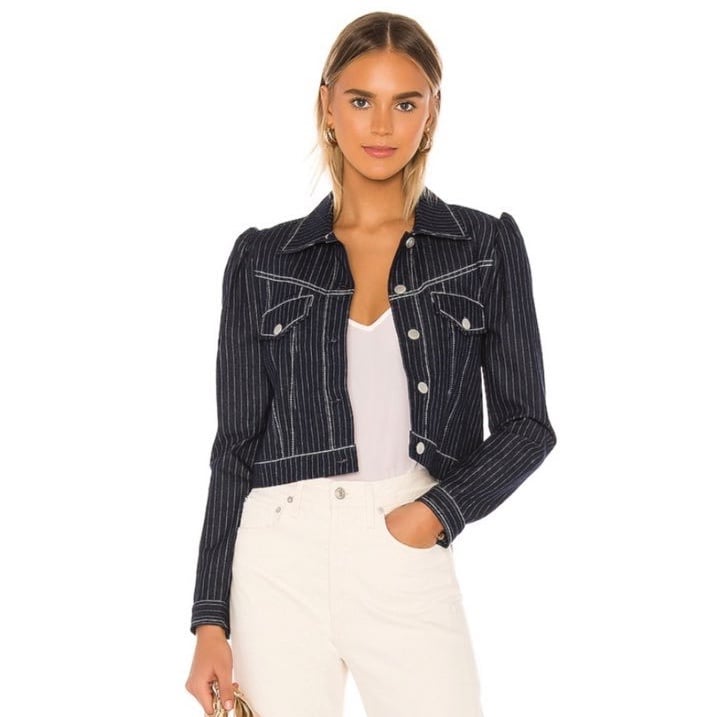 lovers and friends Pinstriped Denim Jack