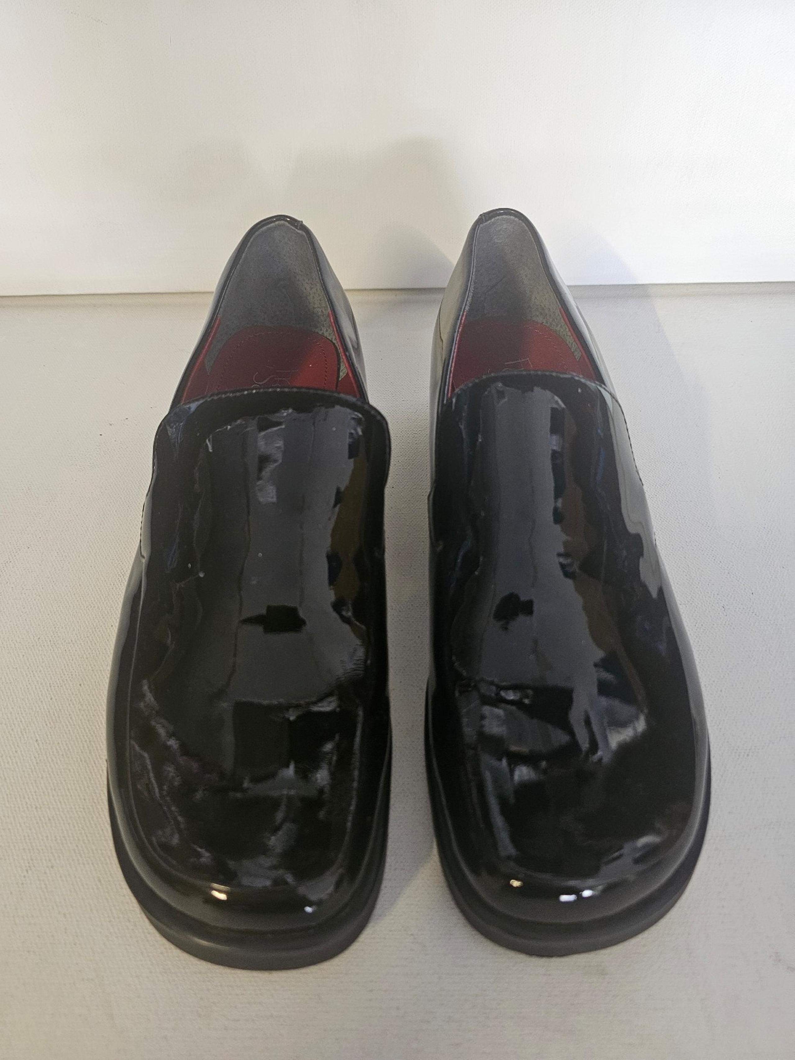 Franco Sarto Women's Bocca Slip-On Loafer Patent Black Leather Corporate 9.5