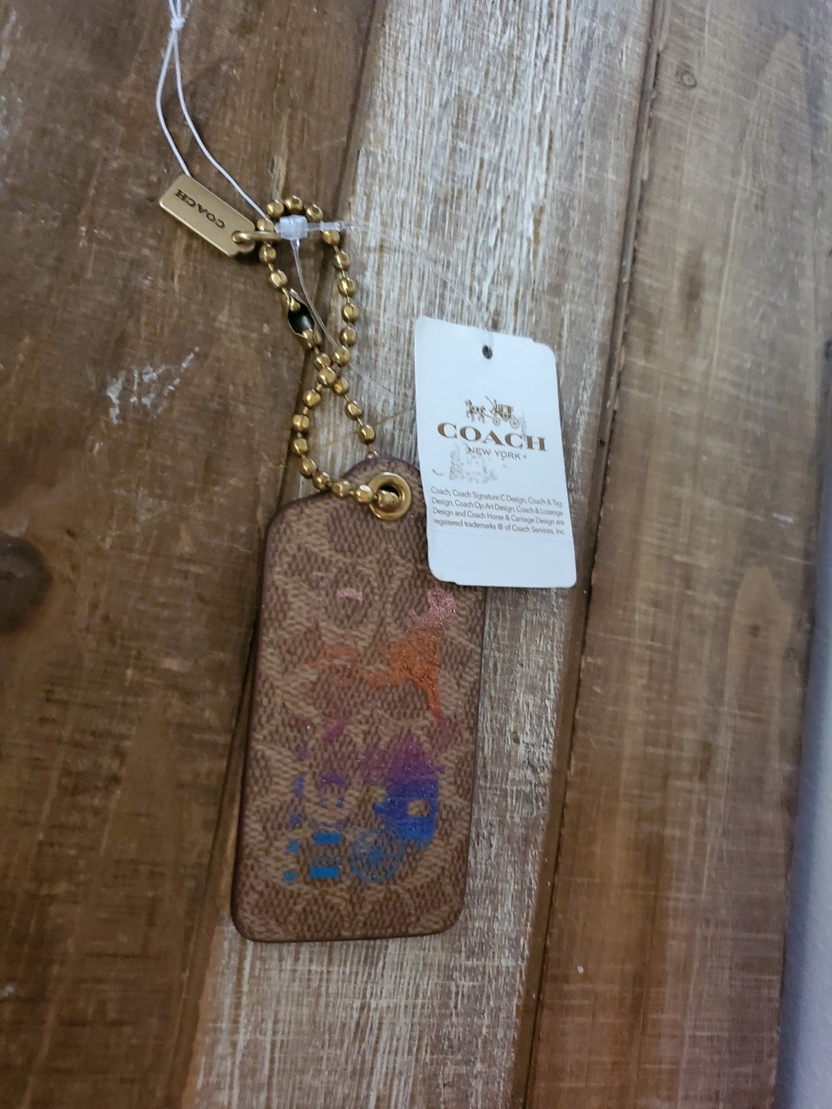 Rexy And Carriage Hangtag In Signature Canvas