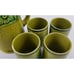 Rare Vintage 1950s 1960s Japan 5-Piece Set Pitcher 4 cups MCM Orange Peel Finish