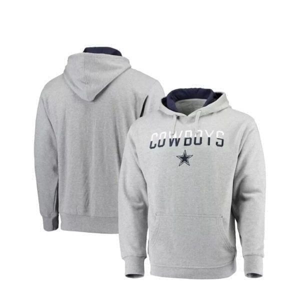 NWT Dallas Cowboys Chuck Pullover Hoodie Gray Men's 4XL Big & Tall Sweatshirt