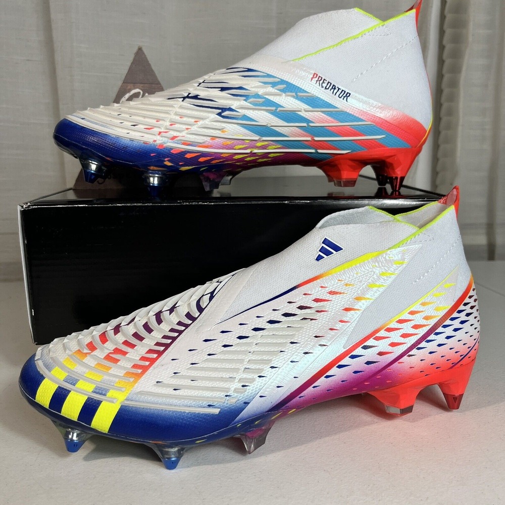 Adidas PREDATOR EDGE + SG Soccer Cleats AL RIHLA PACK White Men Size 8.5 GW1035
