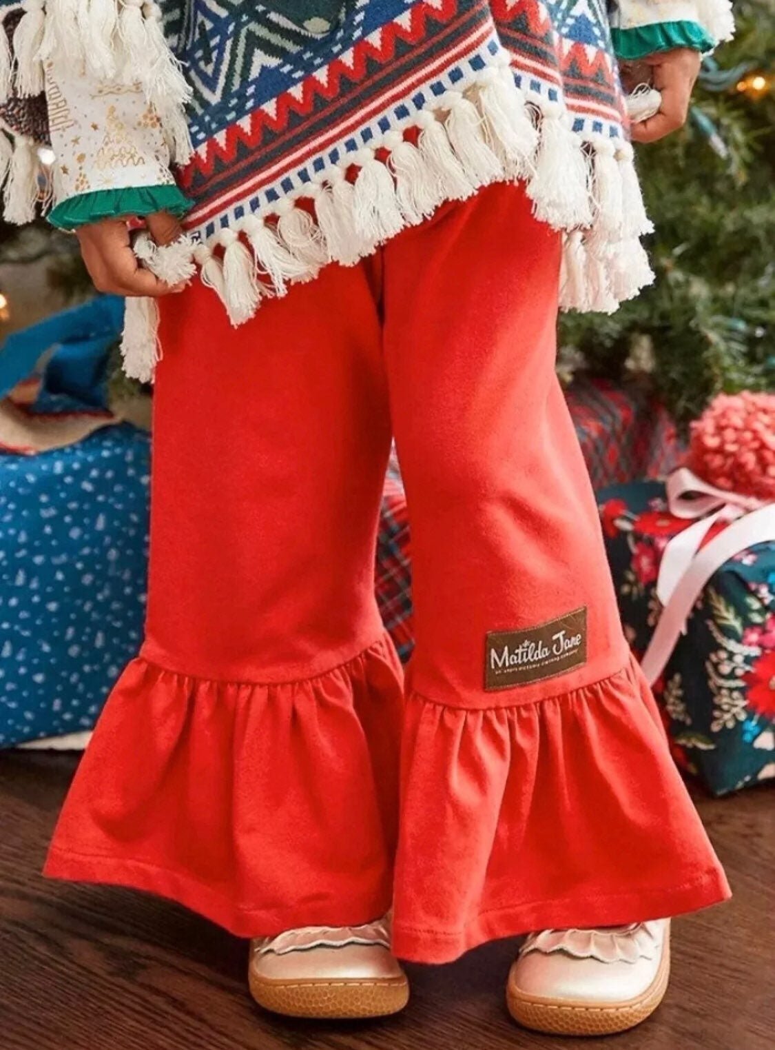 Size 2 NWT Matilda Jane Cheerful Elf Red Big Ruffle