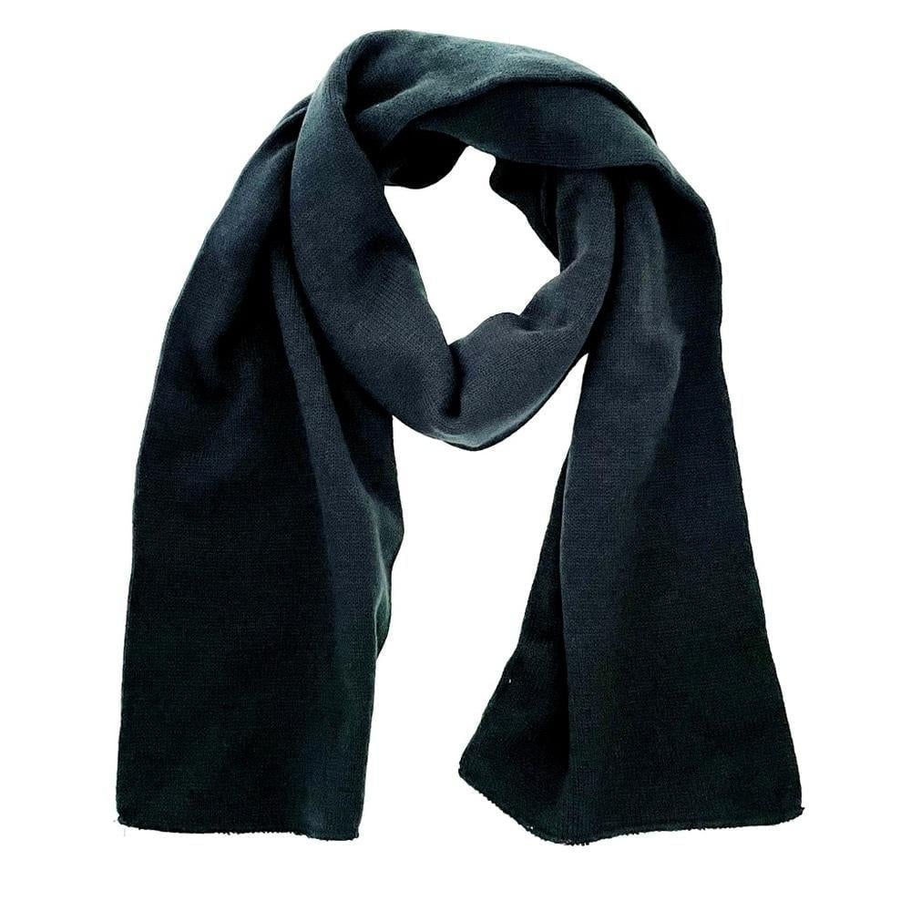 NWOT Black Double Layered Acrylic Mens Scarf Knit Scarf Wrap
