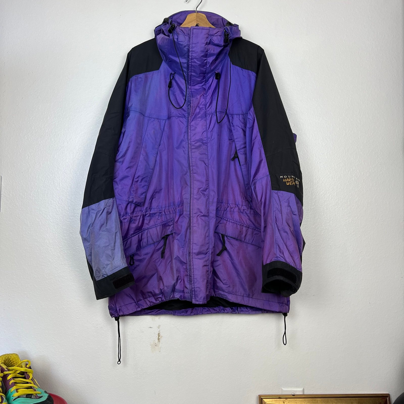 Vintage 90s Purple Mountain Hardware Gortex Rain Ski Jacket
