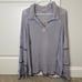 Anthropology Listicle Woman’s Shirt Purple Leopard Boho Knit Woman’s Size Medium