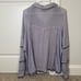 Anthropology Listicle Woman’s Shirt Purple Leopard Boho Knit Woman’s Size Medium