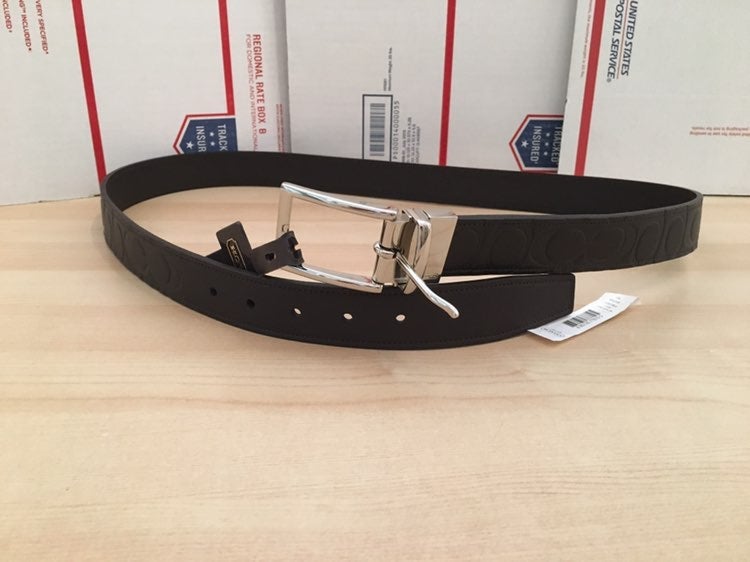 coach Men’s Unisex Brown Reversible Belt