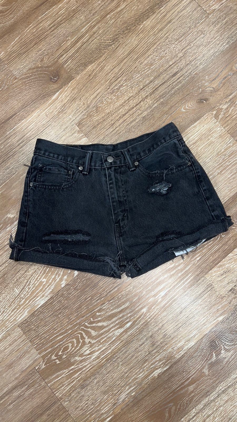 Levi Jean shorts upcycled by Jae Made Jeans
