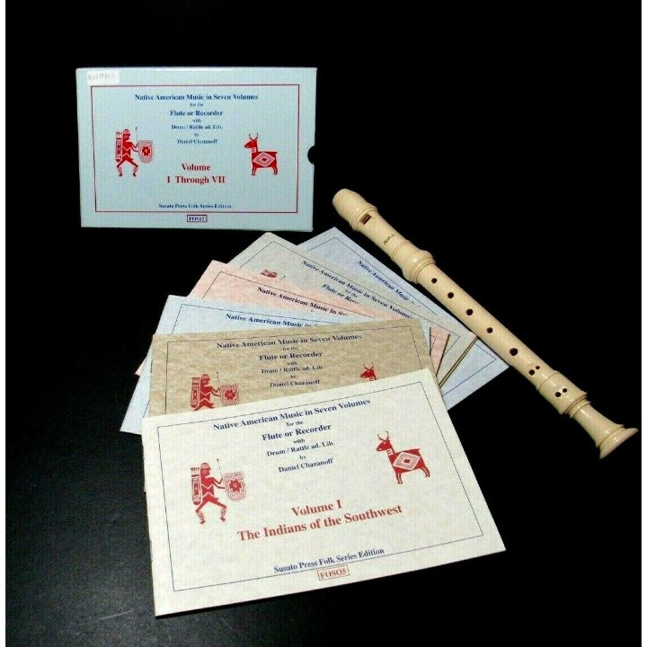 Recorder Flute Native American Music in Seven Volumes Susato Press Slip Case