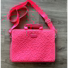 Rare Marc by Marc Jacobs Laptop Bag Barbiecore Hot Pink Adjustable Strap