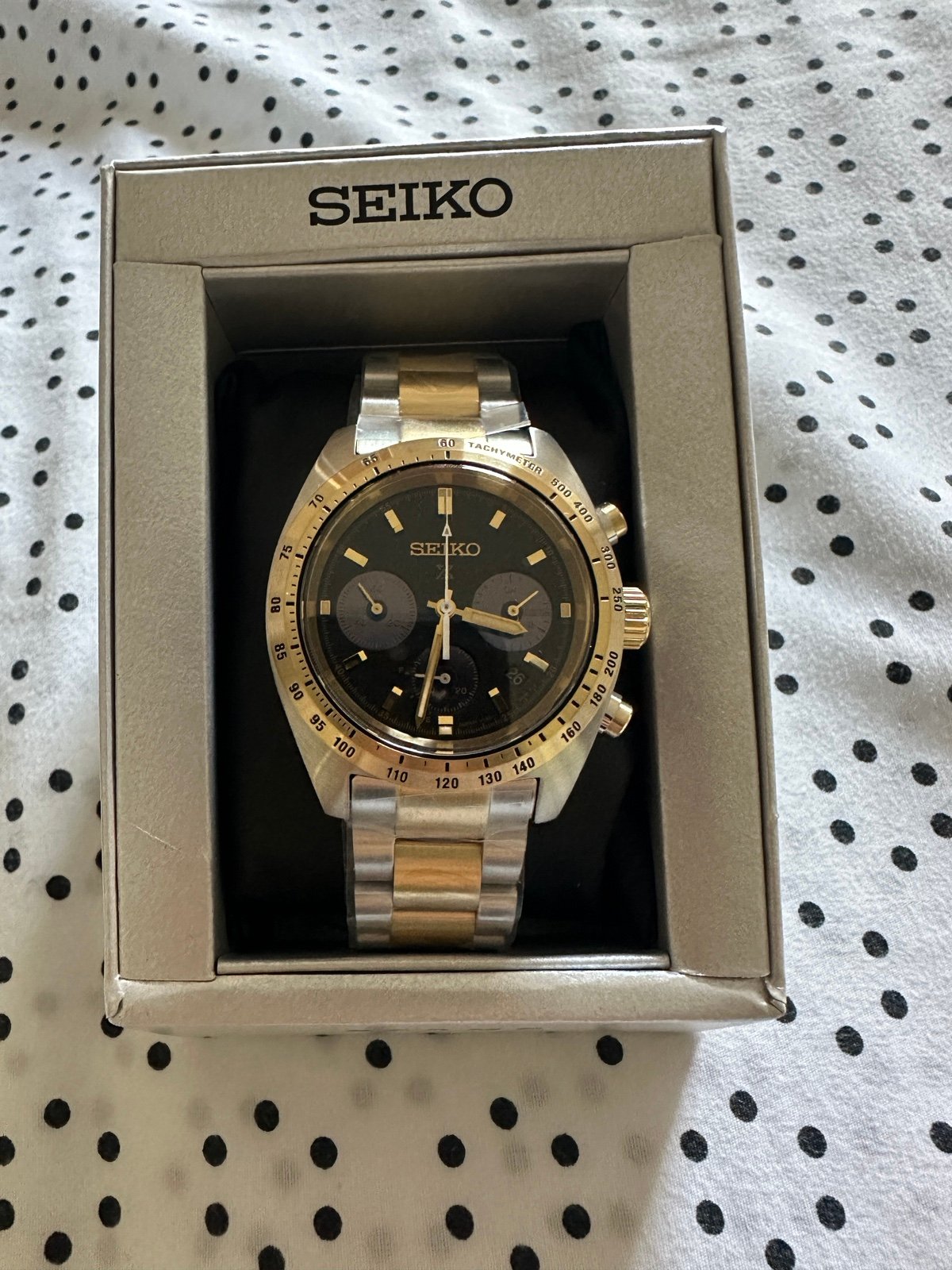 Seiko x beams SBDL104 solar speedtimer two tone chronograph limited edition